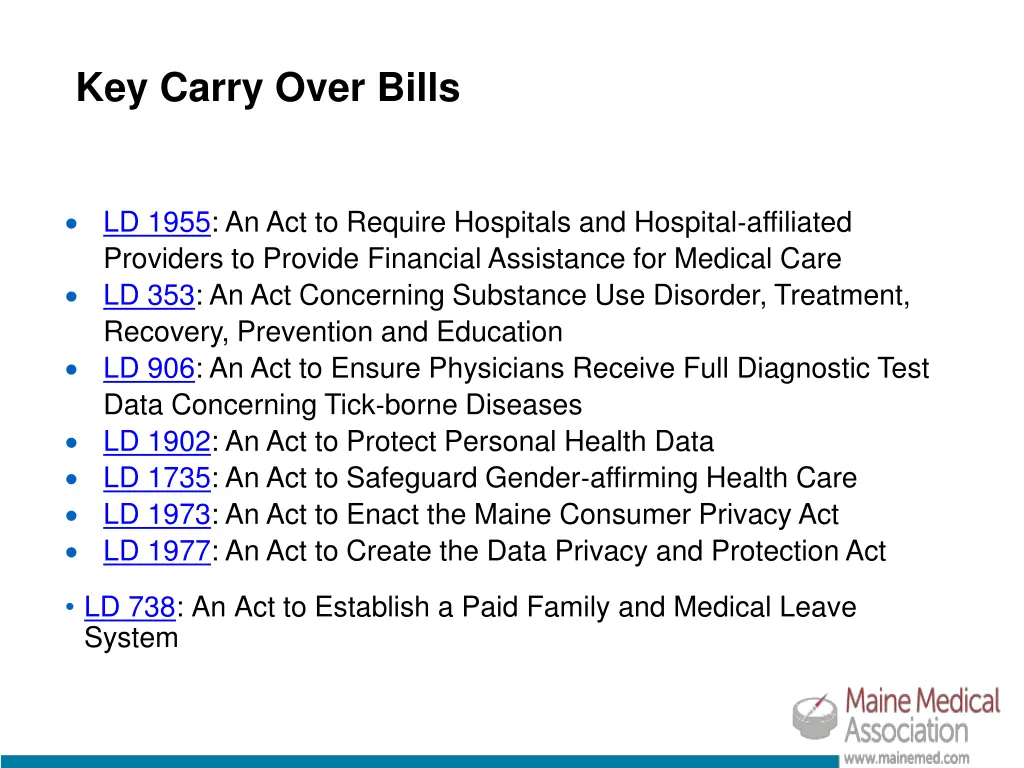 key carry over bills 1