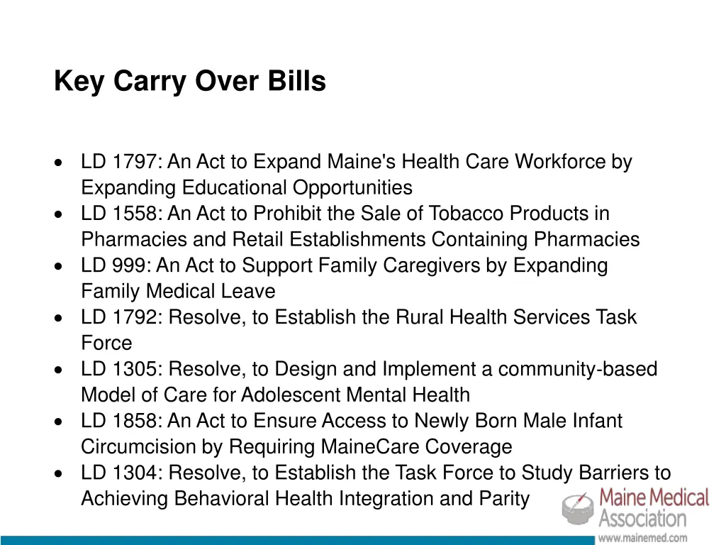 key carry over bills 3