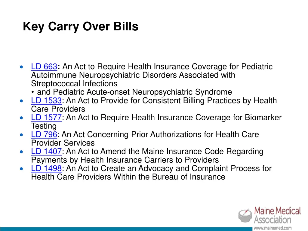 key carry over bills