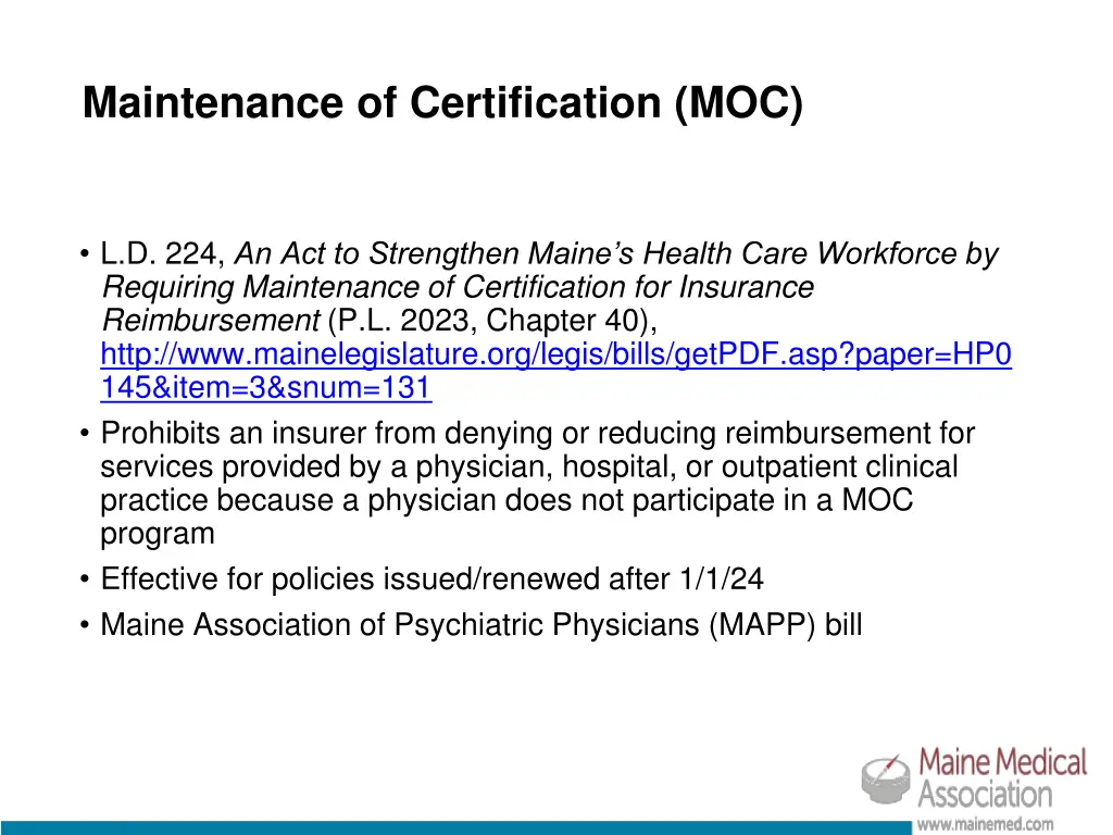 maintenance of certification moc