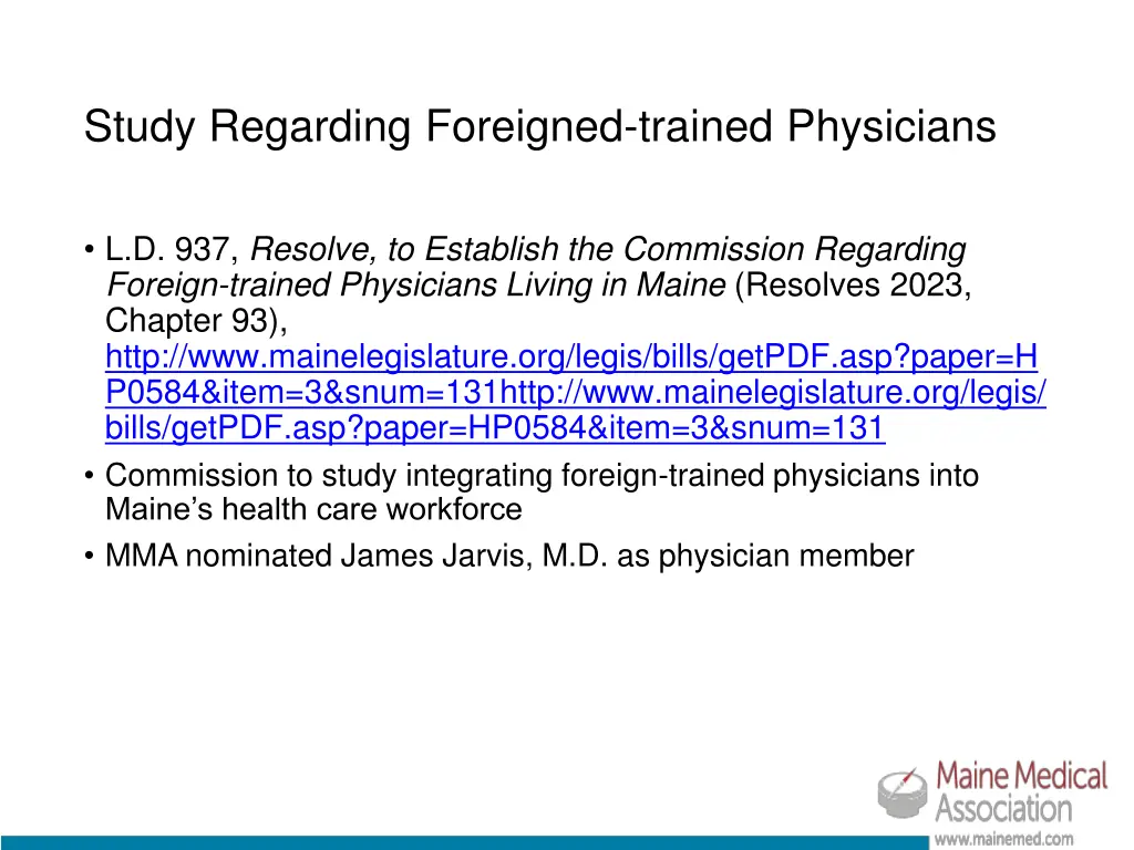 study regarding foreigned trained physicians