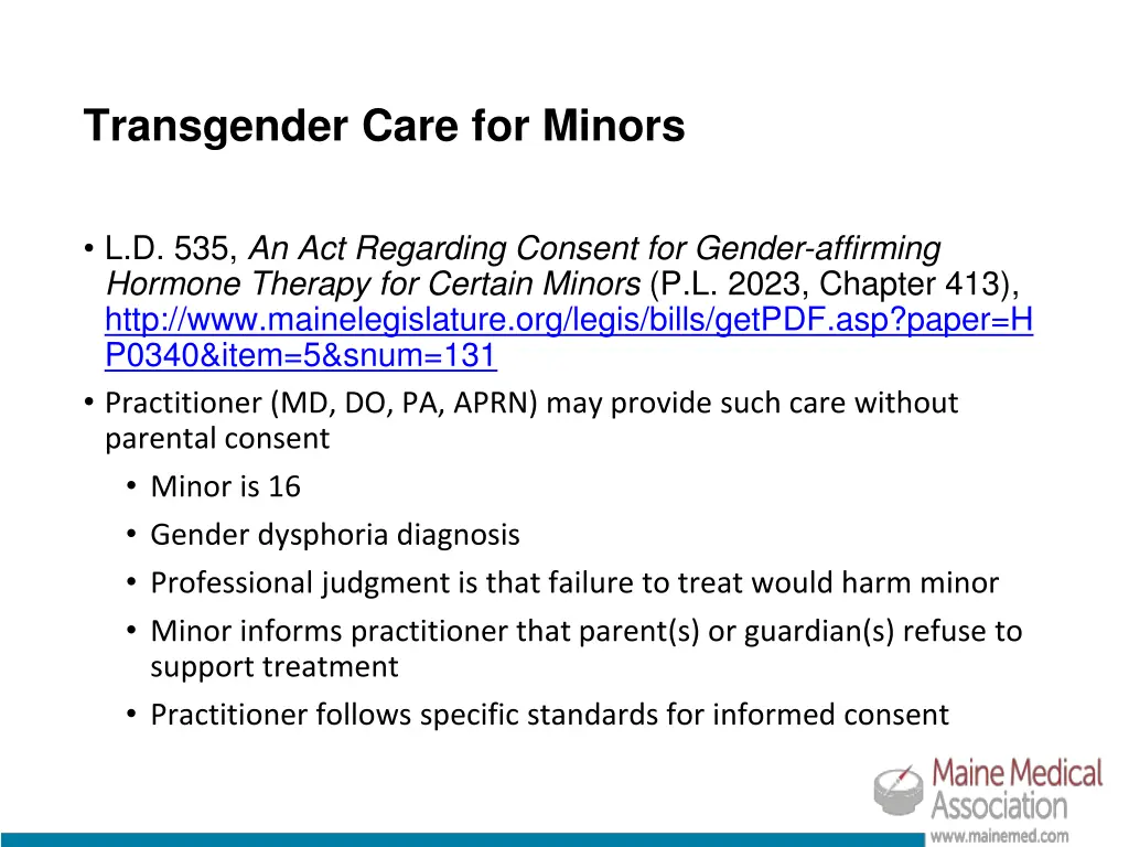 transgender care for minors