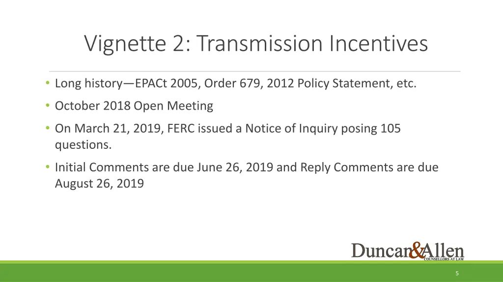 vignette 2 transmission incentives