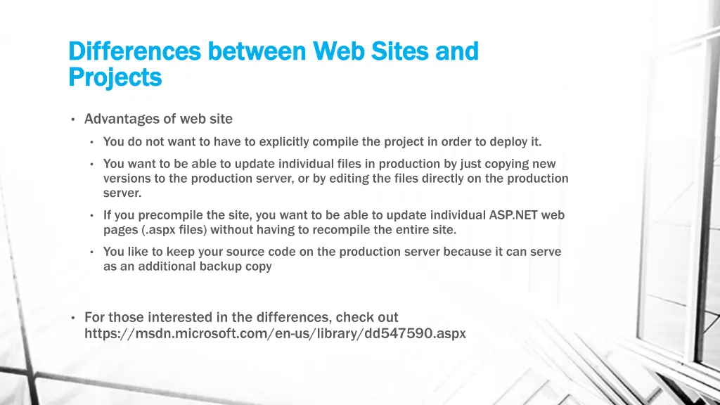 differences between web sites and differences