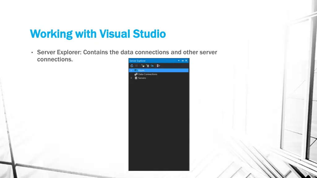 working with visual studio working with visual 2