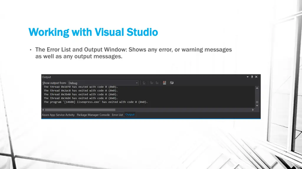 working with visual studio working with visual 3