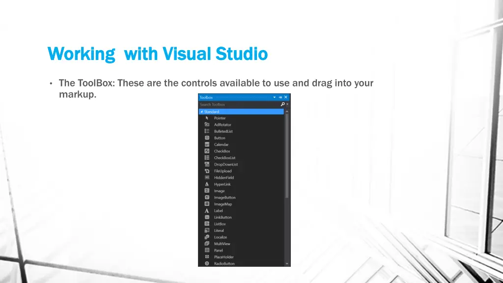 working with visual studio working with visual 4