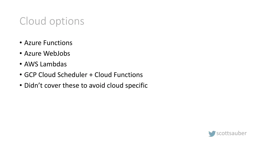 cloud options