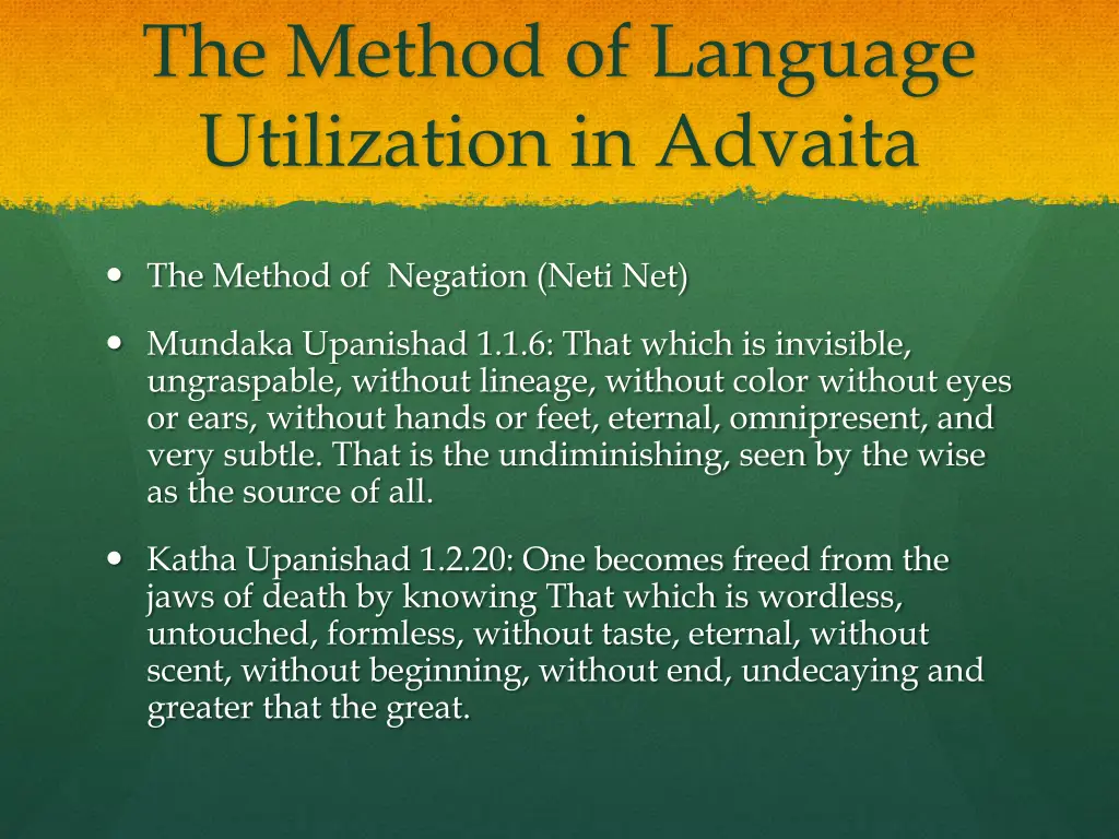 the method of language utilization in advaita 2