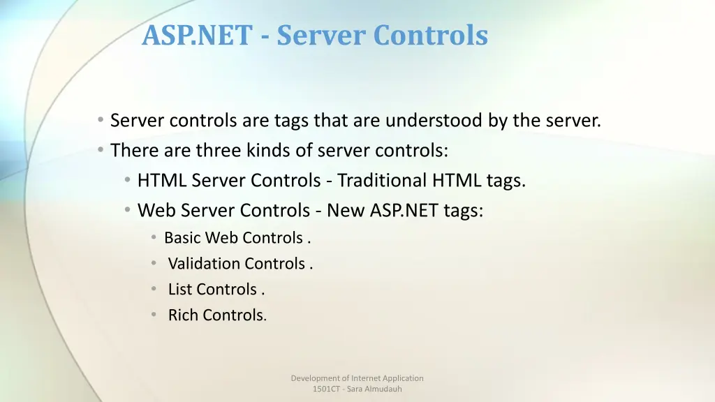 asp net server controls