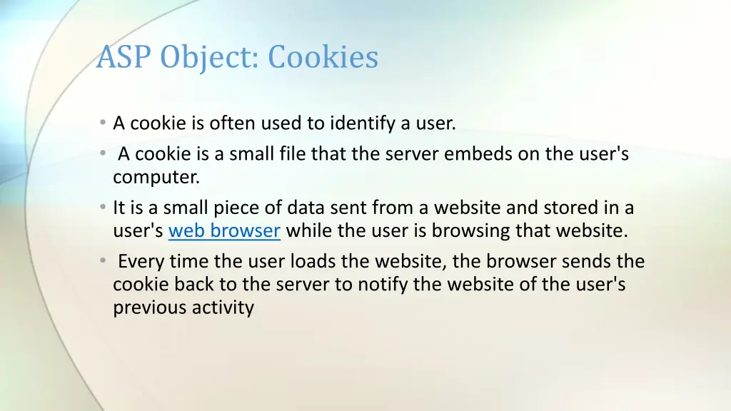 asp object cookies