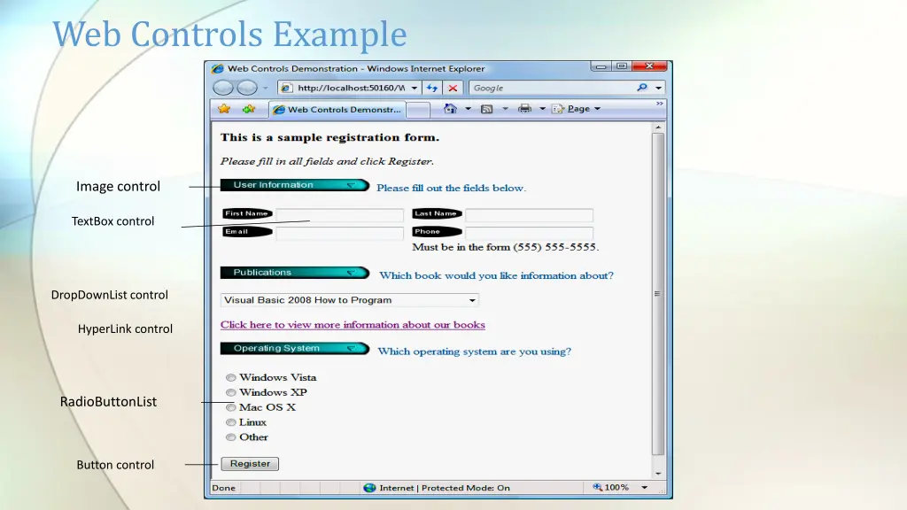 web controls example