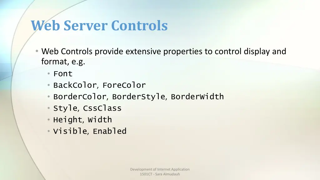 web server controls 1