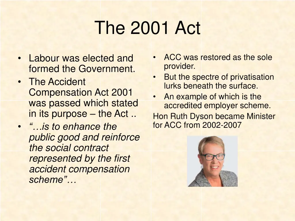 the 2001 act