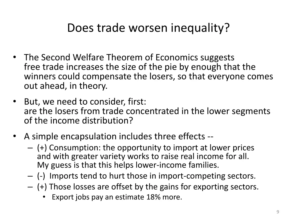 does trade worsen inequality