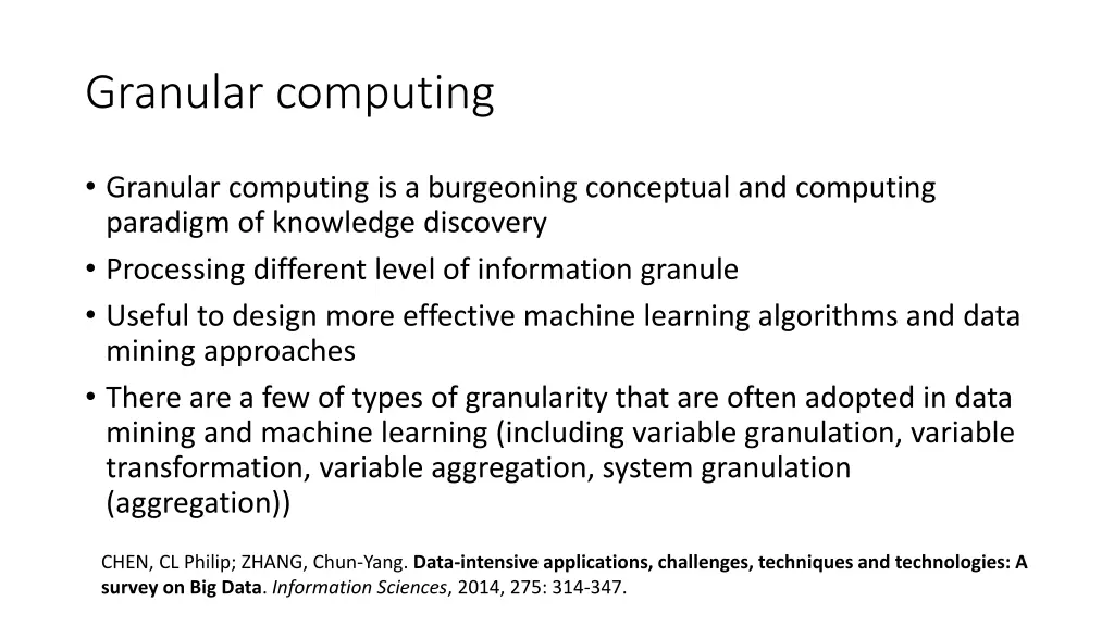 granular computing