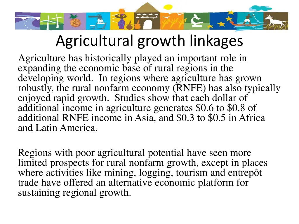 agricultural growth linkages agriculture