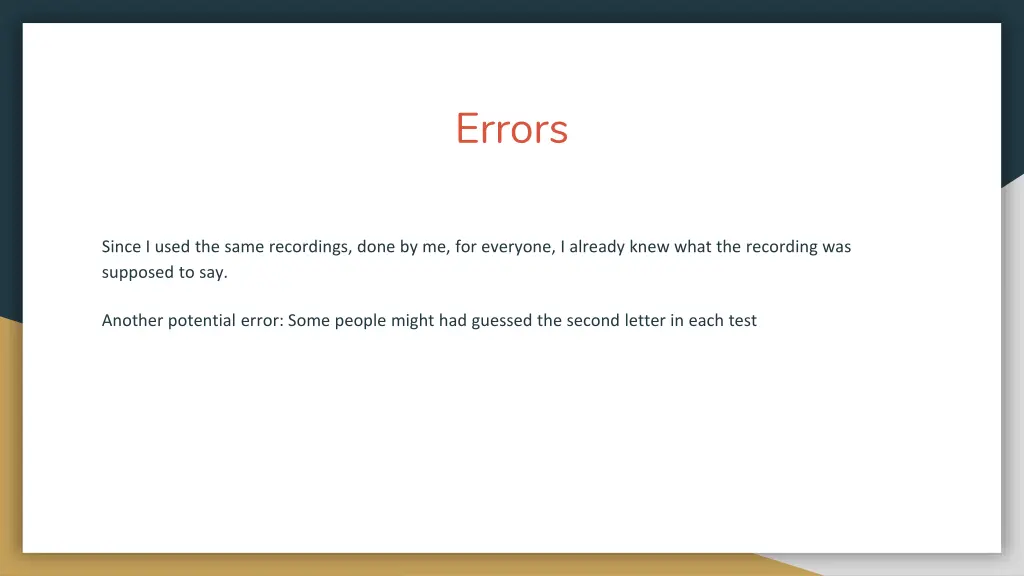 errors