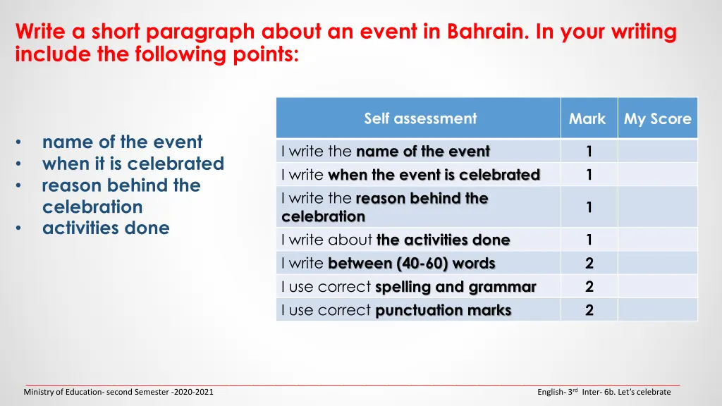 write a short paragraph about an event in bahrain