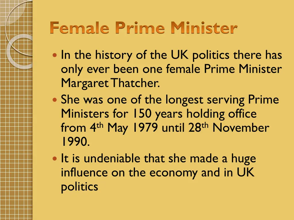 female prime minister