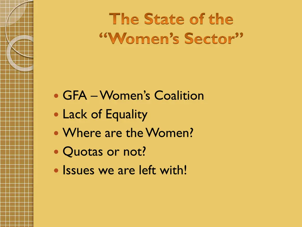 the state of the women s sector