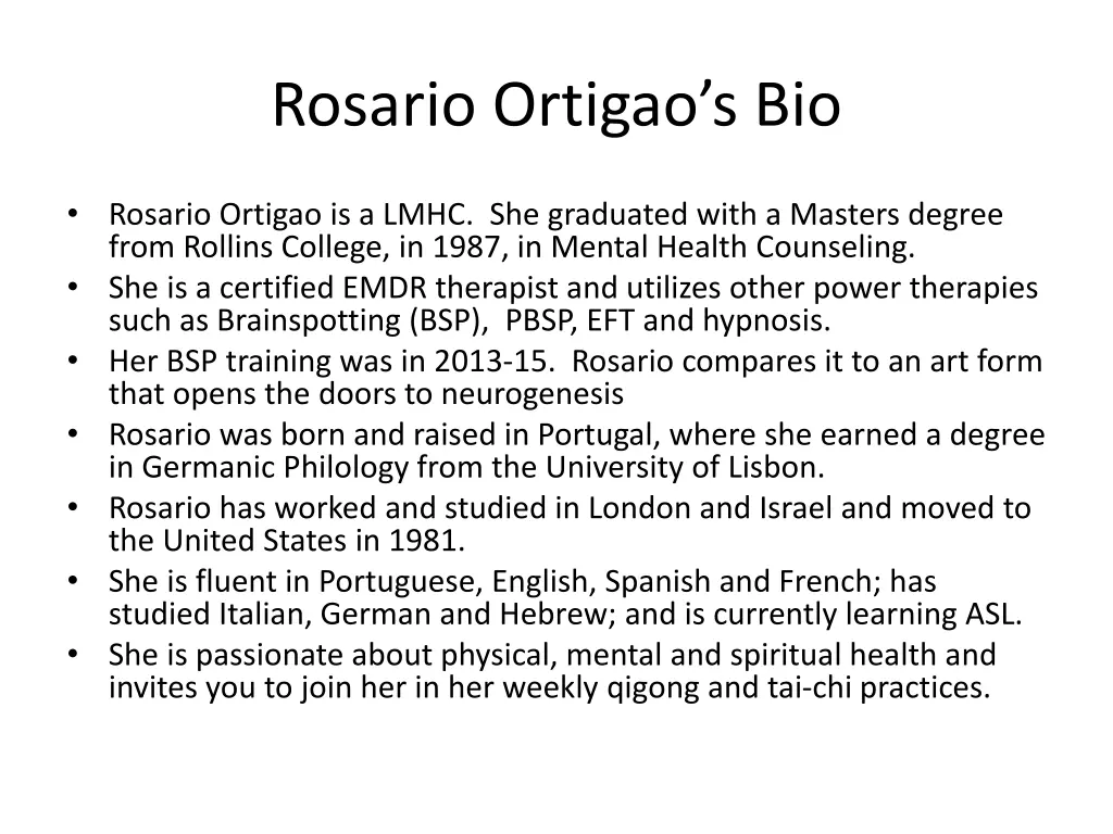 rosario ortigao s bio