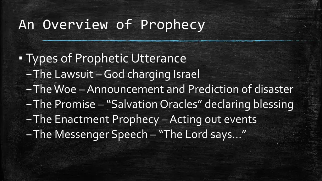 an overview of prophecy 1