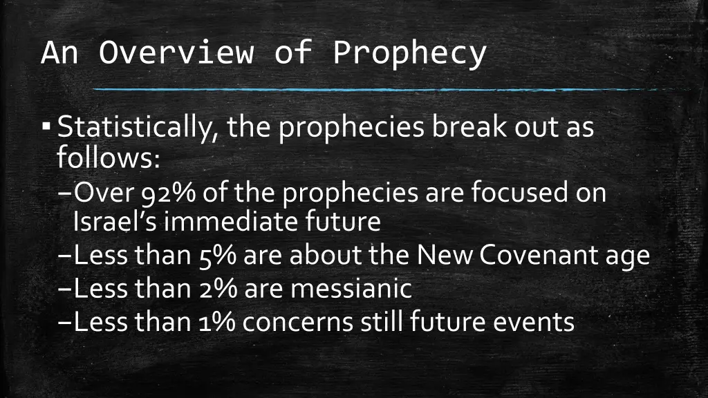 an overview of prophecy