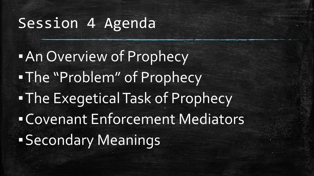 session 4 agenda