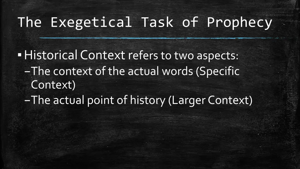 the exegetical task of prophecy 3