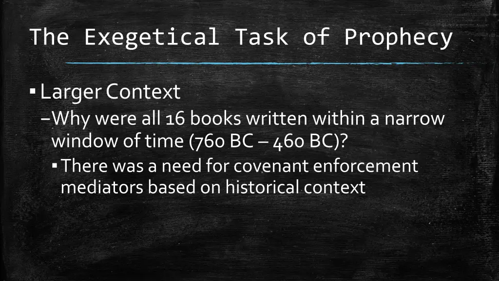 the exegetical task of prophecy 5