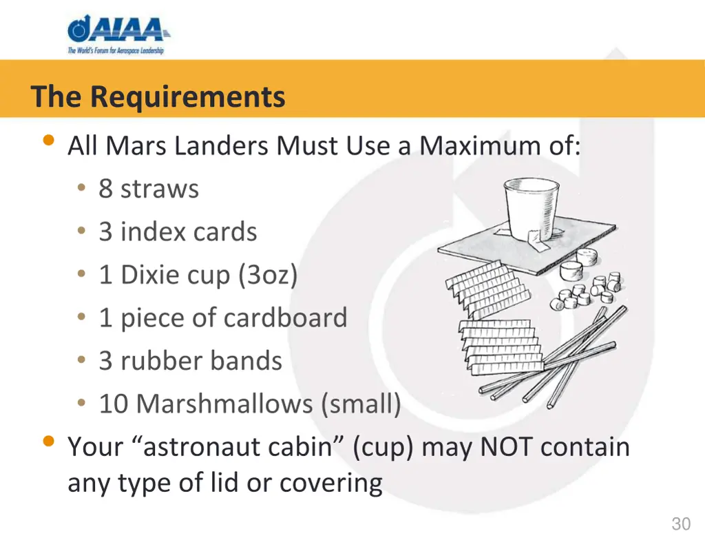 the requirements all mars landers must