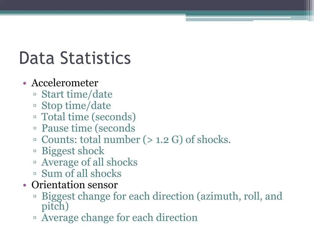 data statistics