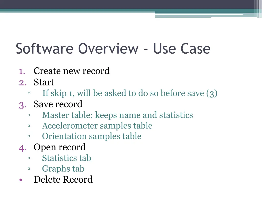 software overview use case