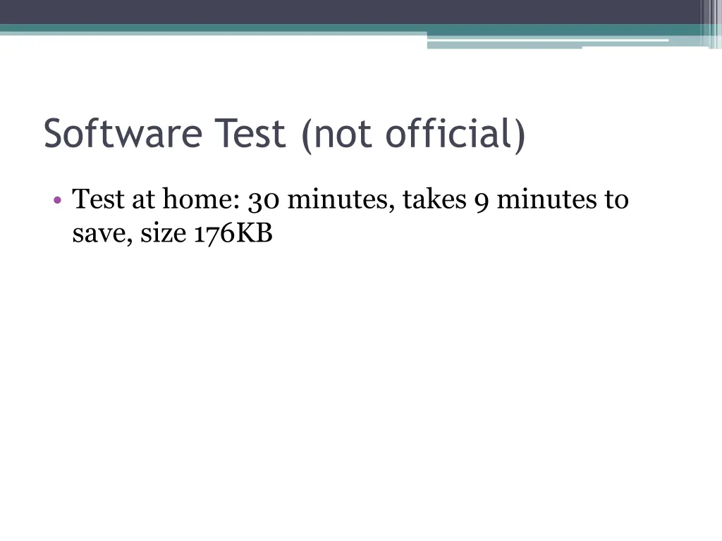 software test not official