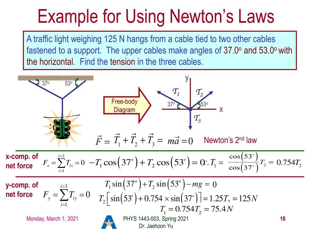 example for using newton s laws