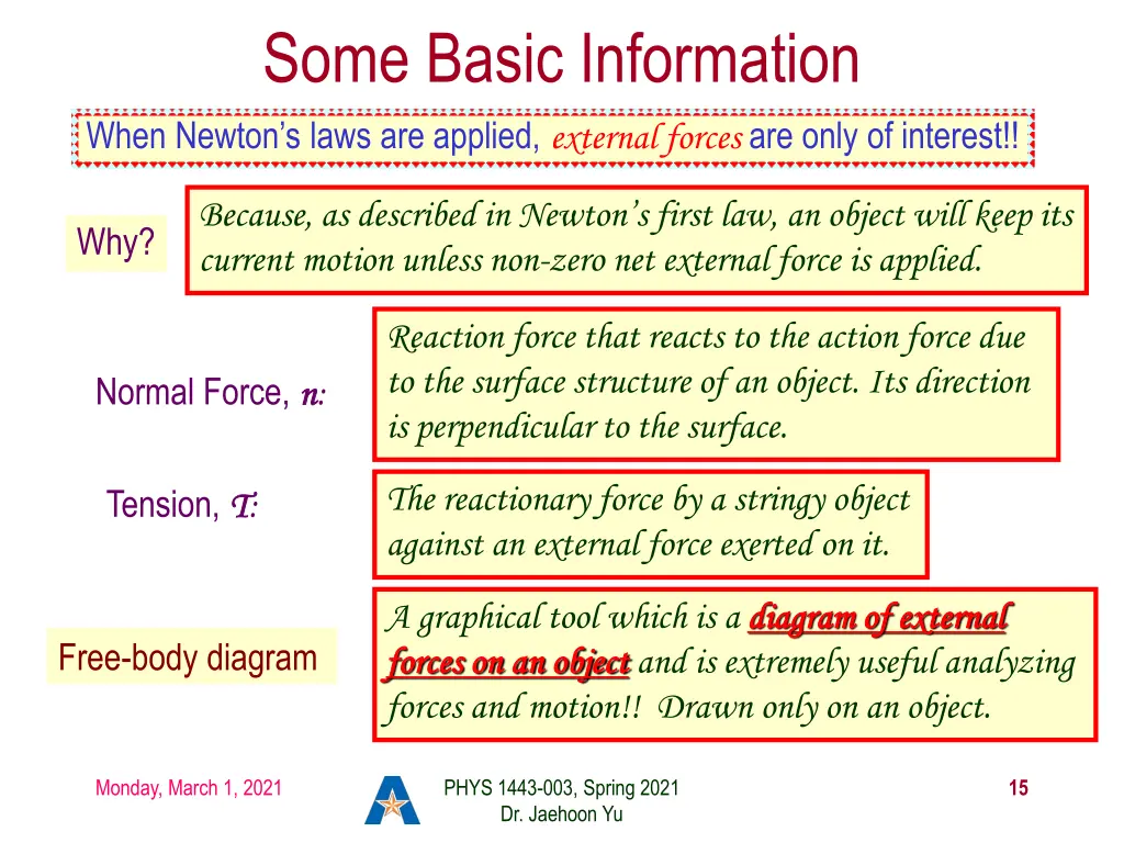 some basic information when newton s laws