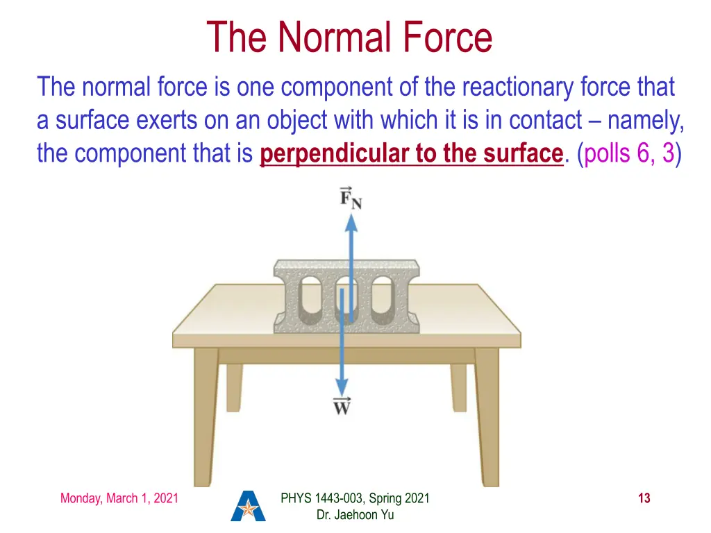 the normal force