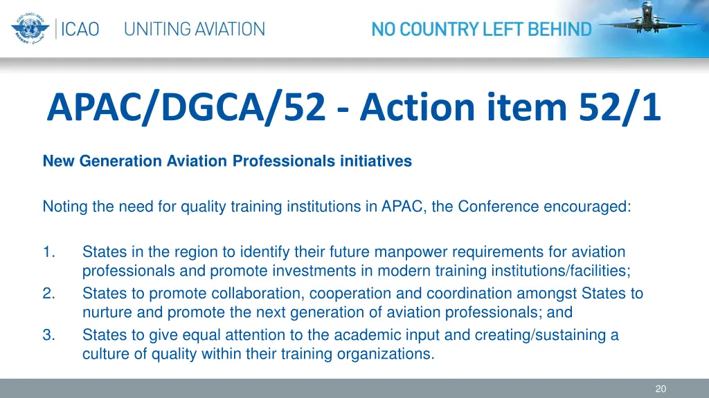 apac dgca 52 action item 52 1