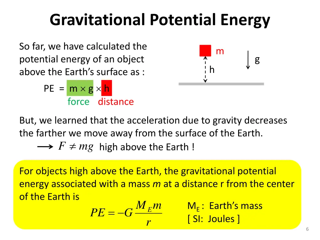 gravitational potential energy