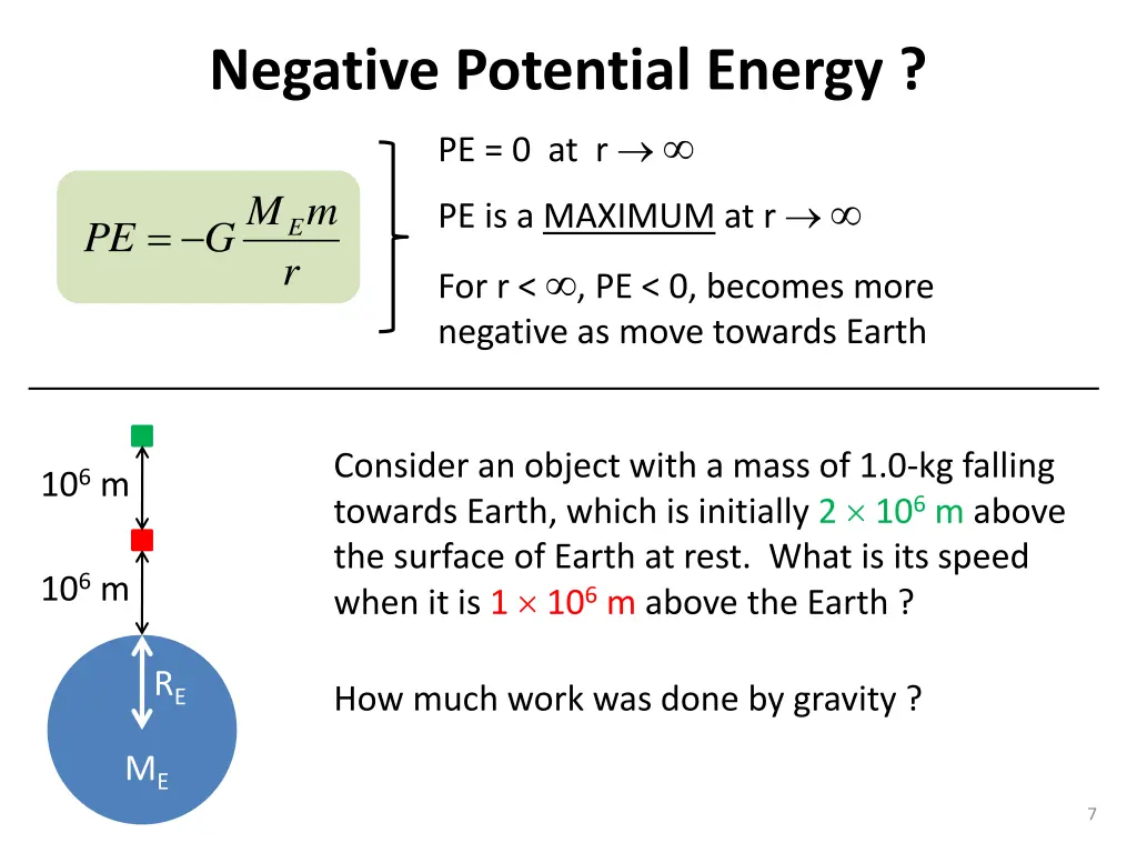 negative potential energy