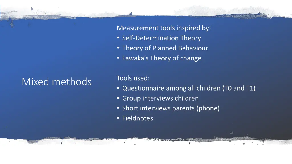 measurement tools inspired by self determination