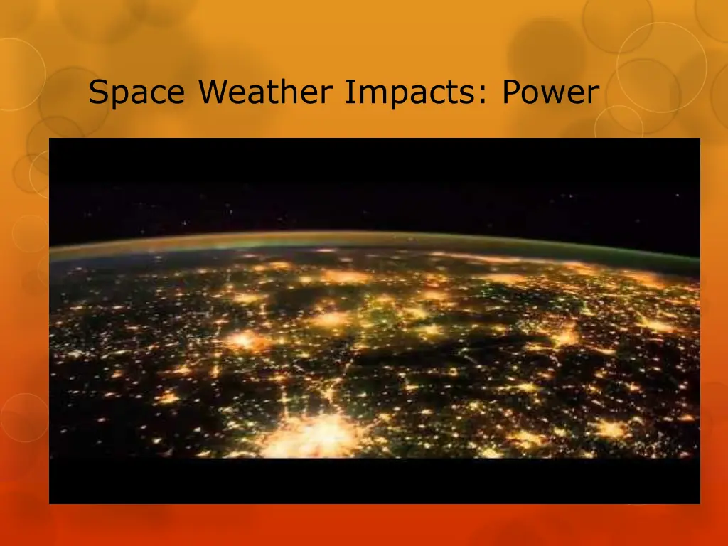 space weather impacts power