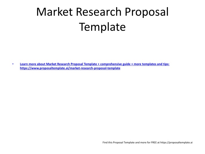 market research proposal template