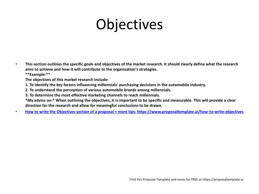 objectives