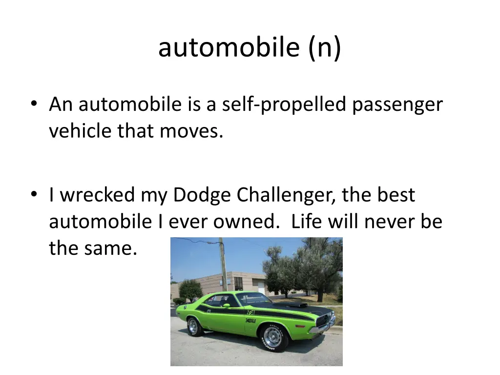 automobile n