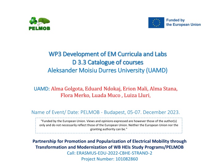 wp3 development of em curricula and labs