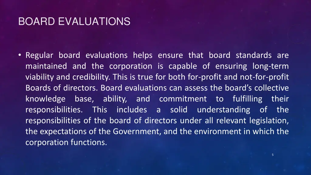 board evaluations