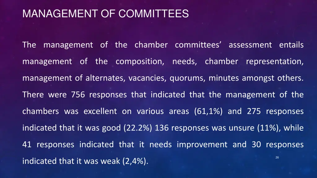 management of committees