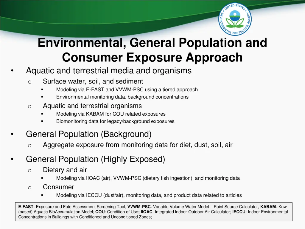 environmental general population and consumer